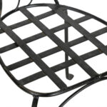 Set of 2 Modernist Wrought Iron Face Back Accent Chairs - Image 5
