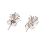 Pair of Diamond Stud Earrings in 14 Karat White Gold - Image 3