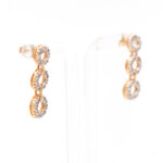Pair of Diamond Drop Earrings in 14 Karat Gold - Image 2