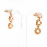 Pair of Diamond Drop Earrings in 14 Karat Gold - Image 3
