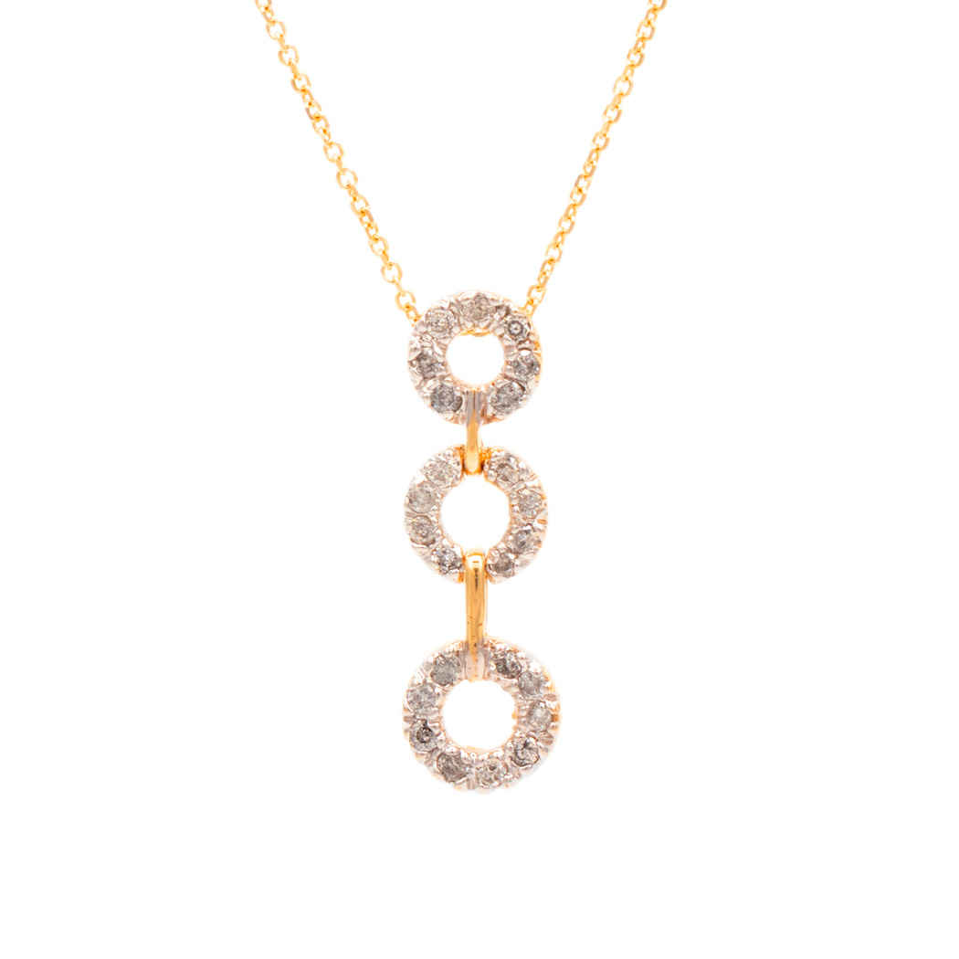 LD_235-3 Diamond Pendant Necklace in 14 Karat Gold - Image 1