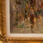 Signed Original Oil Impressionist Parisian Street Scene - Image 3