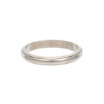Millgrain Edge Wedding Band in 14 Karat White Gold