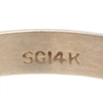 Millgrain Edge Wedding Band in 14 Karat White Gold - Image 3