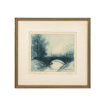 Signed “Podul de la Tribunal - Bucharest” Framed Etching