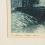 Signed “Podul de la Tribunal - Bucharest” Framed Etching - Image 3