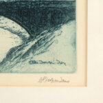 Signed “Podul de la Tribunal - Bucharest” Framed Etching - Image 4