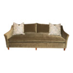 NORWALK FURNITURE Sofa in Moss Green Velvet Upholstery