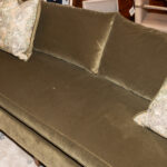 NORWALK FURNITURE Sofa in Moss Green Velvet Upholstery - Image 4
