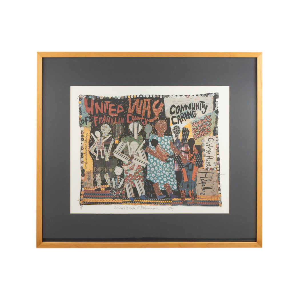 ZHEAL_107-2 AMINAH ROBINSON “United Way, Community Caring” Framed Print - Image 1