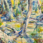 Signed Original Watercolor Abstract Landscape - Image 2