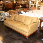 ETHAN ALLEN Track Arm Sofa in Gold Upholstery - Image 6