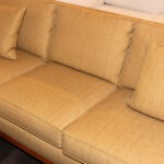 ETHAN ALLEN Track Arm Sofa in Gold Upholstery - Image 4