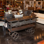 ARHAUS Industrial Trolley Buffet with Wire Drawers - Image 5