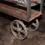 ARHAUS Industrial Trolley Buffet with Wire Drawers - Image 4
