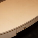 HICKORY WHITE Oval Writing Desk in Off White Finish - Image 2