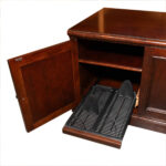 Media Stand in Brown Cherry Finish - Image 4