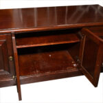 Media Stand in Brown Cherry Finish - Image 5