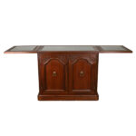 Flip Top Server in Cherry Finish with Marble Inset Top - Image 2