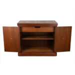 Flip Top Server in Cherry Finish with Marble Inset Top - Image 3