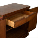 Flip Top Server in Cherry Finish with Marble Inset Top - Image 4