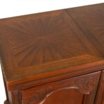 Flip Top Server in Cherry Finish with Marble Inset Top - Image 6