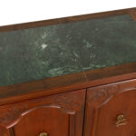 Flip Top Server in Cherry Finish with Marble Inset Top - Image 7