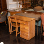 Vintage BRANDT RANCH Oak Desk with Chair - Image 9