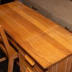 Vintage BRANDT RANCH Oak Desk with Chair - Image 2