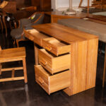 Vintage BRANDT RANCH Oak Desk with Chair - Image 4