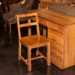 Vintage BRANDT RANCH Oak Desk with Chair - Image 5