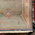 3’11” x 5’10” Handmade Wool Tribal Gabbeh Rug - Image 3