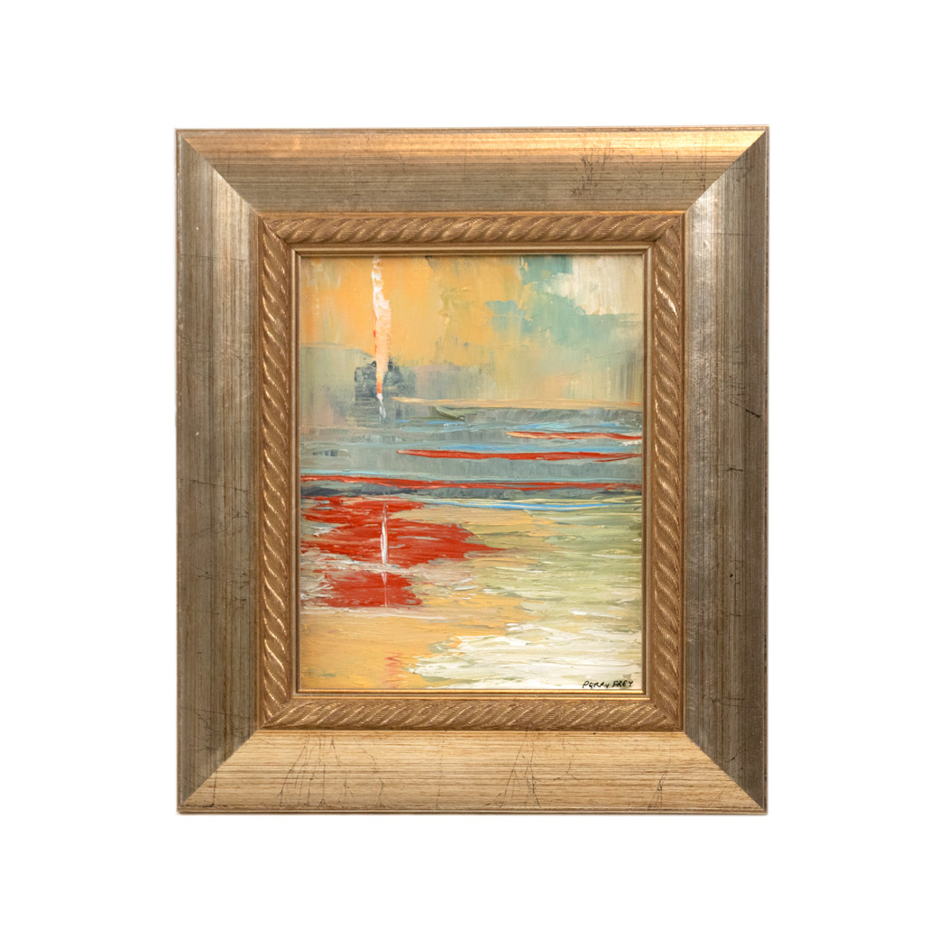 ZSMAX_350-2 PERRY FREY “Storm Brewing” Original Oil on Canvas - Image 1