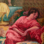EMILE VOIZARD “A Quiet Moment” Original Oil on Board - Image 2
