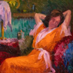 EMILE VOIZARD “Reverie” Original Oil on Board - Image 2
