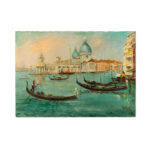 Vintage Signed Original Oil Venetian Canal Scene on Canvas