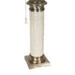 LENOX Empire Style Porcelain Column Table Lamp with Shade - Image 3