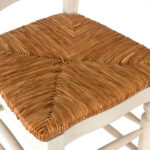 Pair of POTTERY BARN White Ladder Back Counter Stools with Woven Seats - Image 4