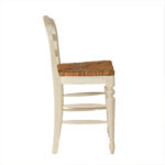 Pair of POTTERY BARN White Ladder Back Counter Stools with Woven Seats - Image 6