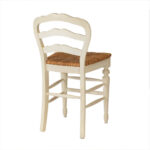 Pair of POTTERY BARN White Ladder Back Counter Stools with Woven Seats - Image 7