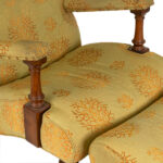 HENREDON Plantation Style Chair and Ottoman - Image 3
