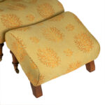 HENREDON Plantation Style Chair and Ottoman - Image 4