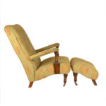 HENREDON Plantation Style Chair and Ottoman - Image 5
