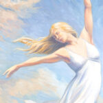 LUCIE BILODEAU “Dancing in Monet’s Field” Original Oil on Canvas - Image 2