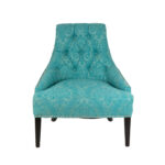 Accent Chair in Button Tufted Teal Upholstery
