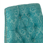 Accent Chair in Button Tufted Teal Upholstery - Image 3
