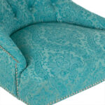 Accent Chair in Button Tufted Teal Upholstery - Image 4