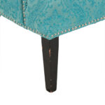 Accent Chair in Button Tufted Teal Upholstery - Image 5