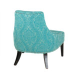 Accent Chair in Button Tufted Teal Upholstery - Image 7