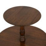 Vintage Duncan Phyfe Style Mahogany Two-Tier Side Table - Image 2